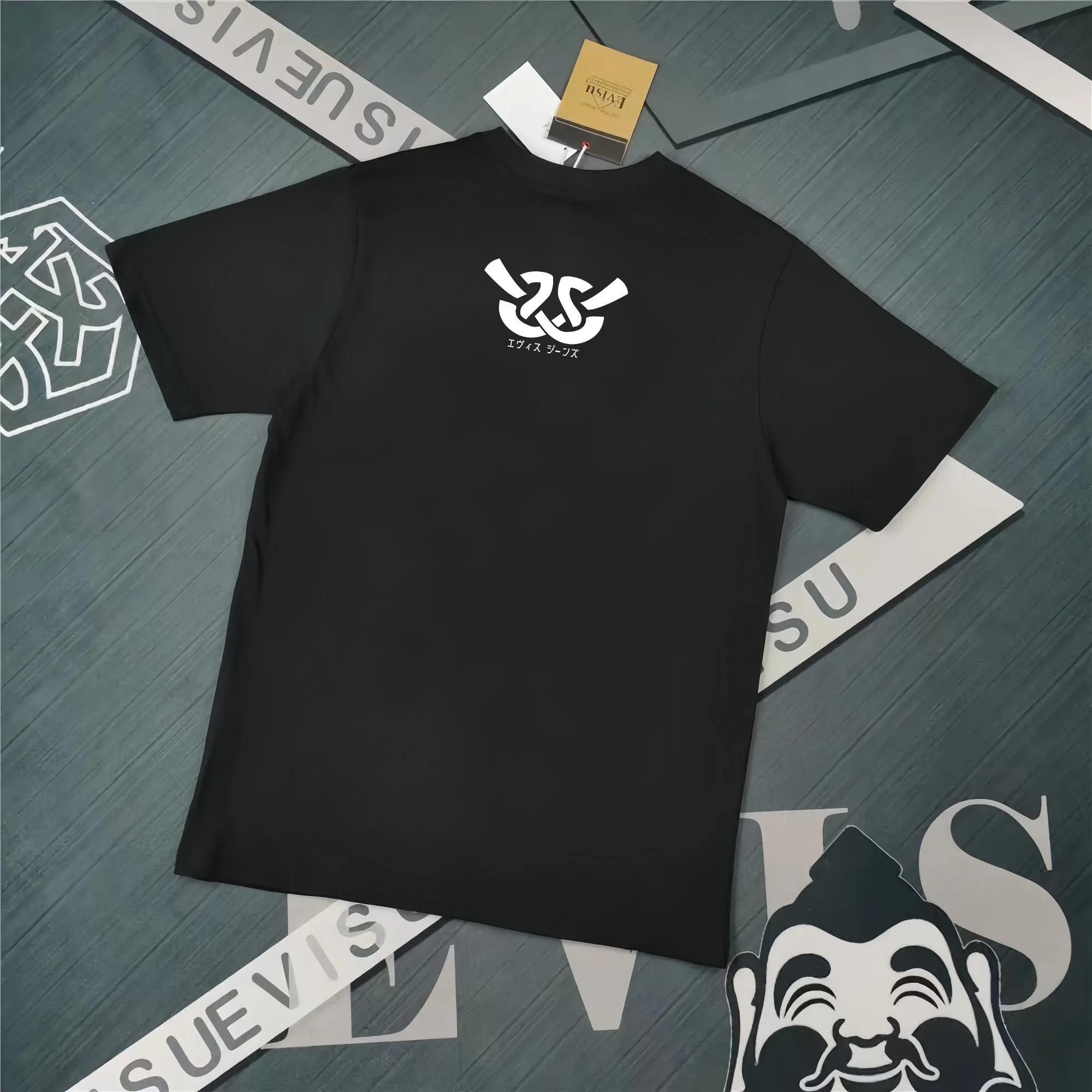 Evisu 2025New Arrival T ⚠ Quality⚠ Same Style T 。 ，Black S-XXL，White S-XXL，Gray M-XXL，Red S-XXL， Red M-XXL